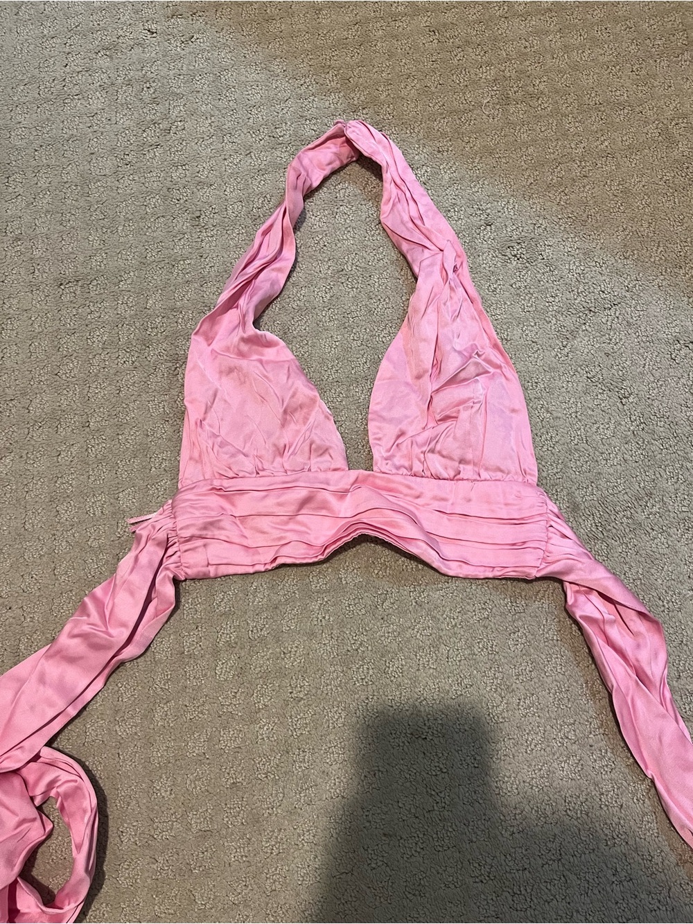 Zara Pink Halter Tie-Back Bralette